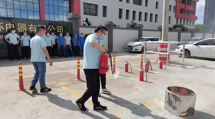 安全生產(chǎn)不松懈！金環(huán)電器開展消防應(yīng)急救援演練