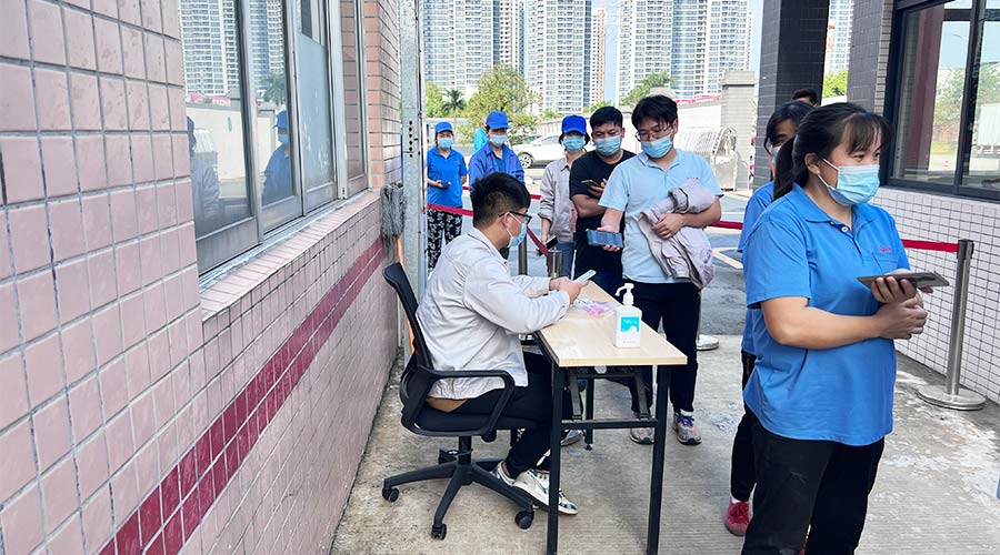 迅速防疫！金環(huán)電器積極配合醫(yī)護(hù)人員上門測核酸！