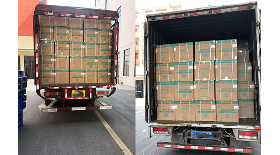 實(shí)況圖！金環(huán)電器完成國內(nèi)某知名品牌迷你洗衣機(jī)裝柜發(fā)貨