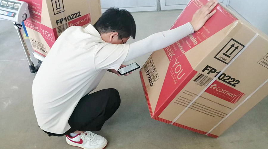 實(shí)況直擊！客戶北美COSTWAY開展衣物烘干機(jī)驗(yàn)貨